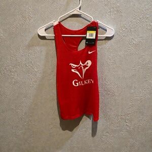 Nike Red Sleeveless Top with White Logo